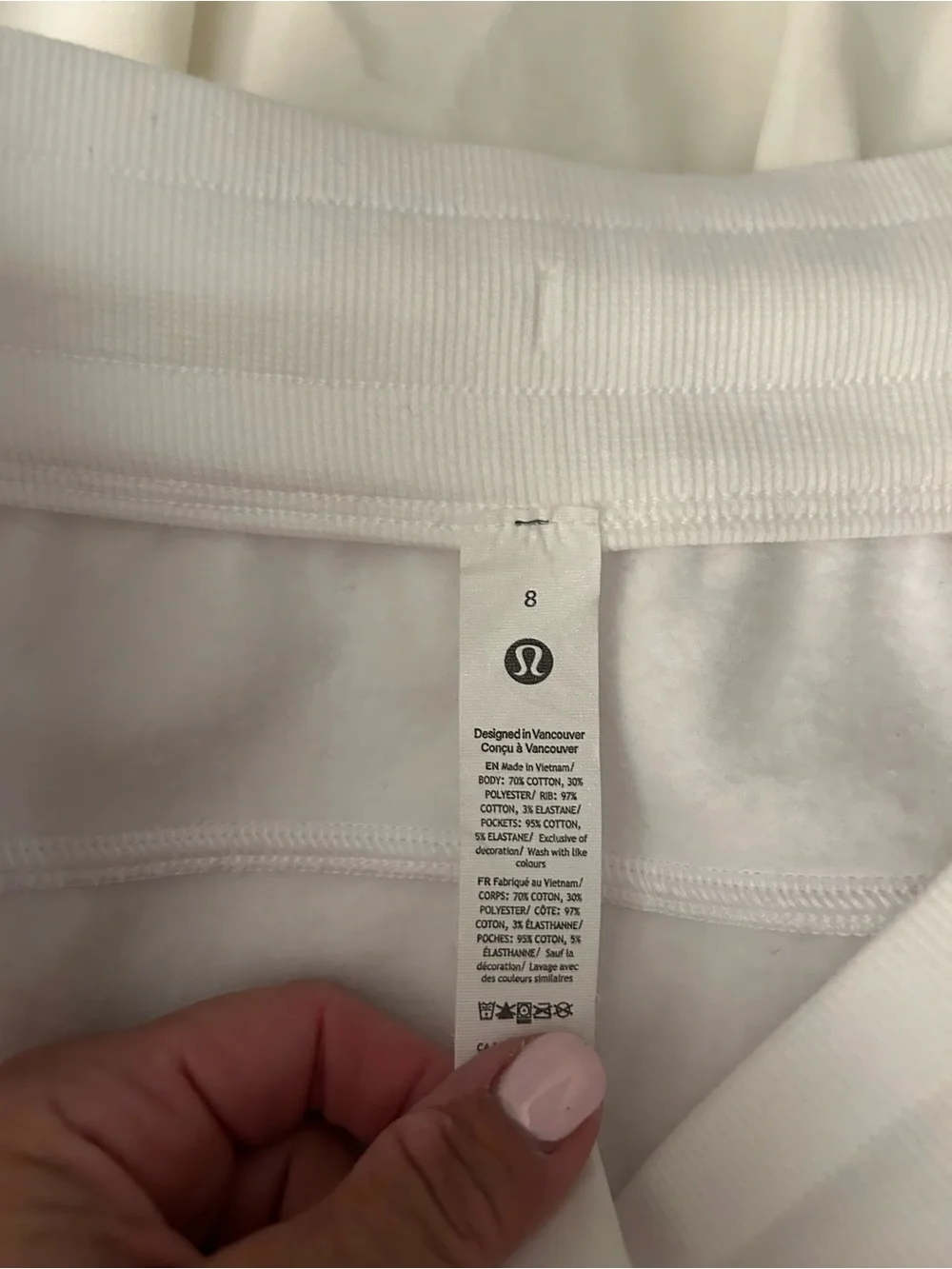 lululemon athletica White Drawstring Athletic Shorts